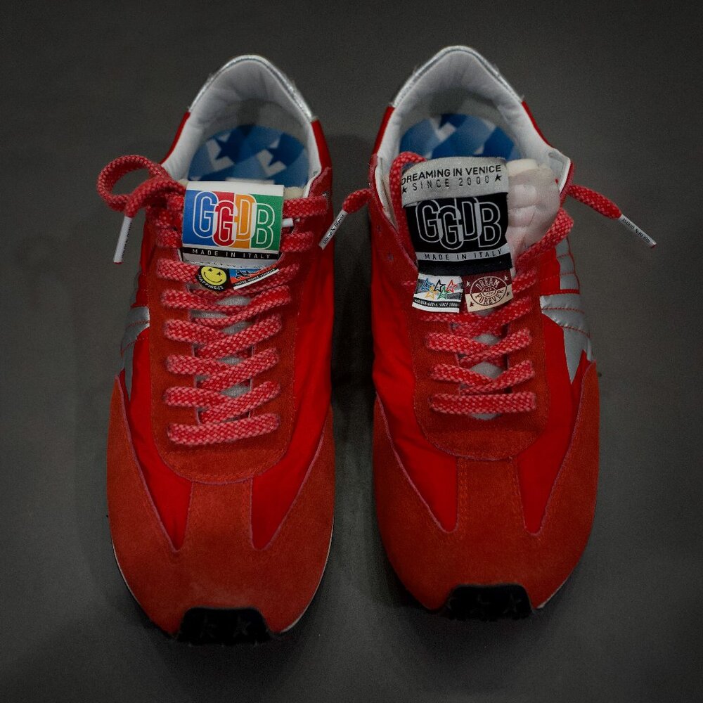 Golden Goose Red Marathon Runner Custom Paris Edition | Size 41 EU